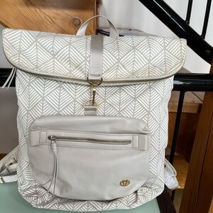 Lululemon Athletica White and Cream Backpack